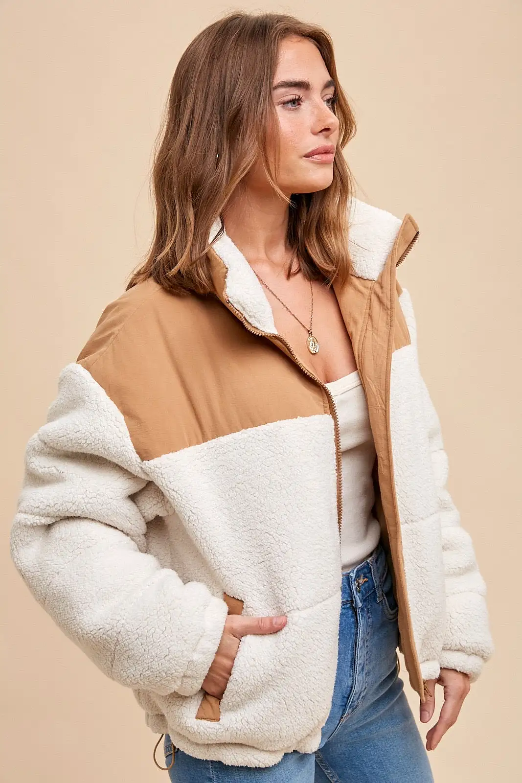 Contrast Sherpa Jacket