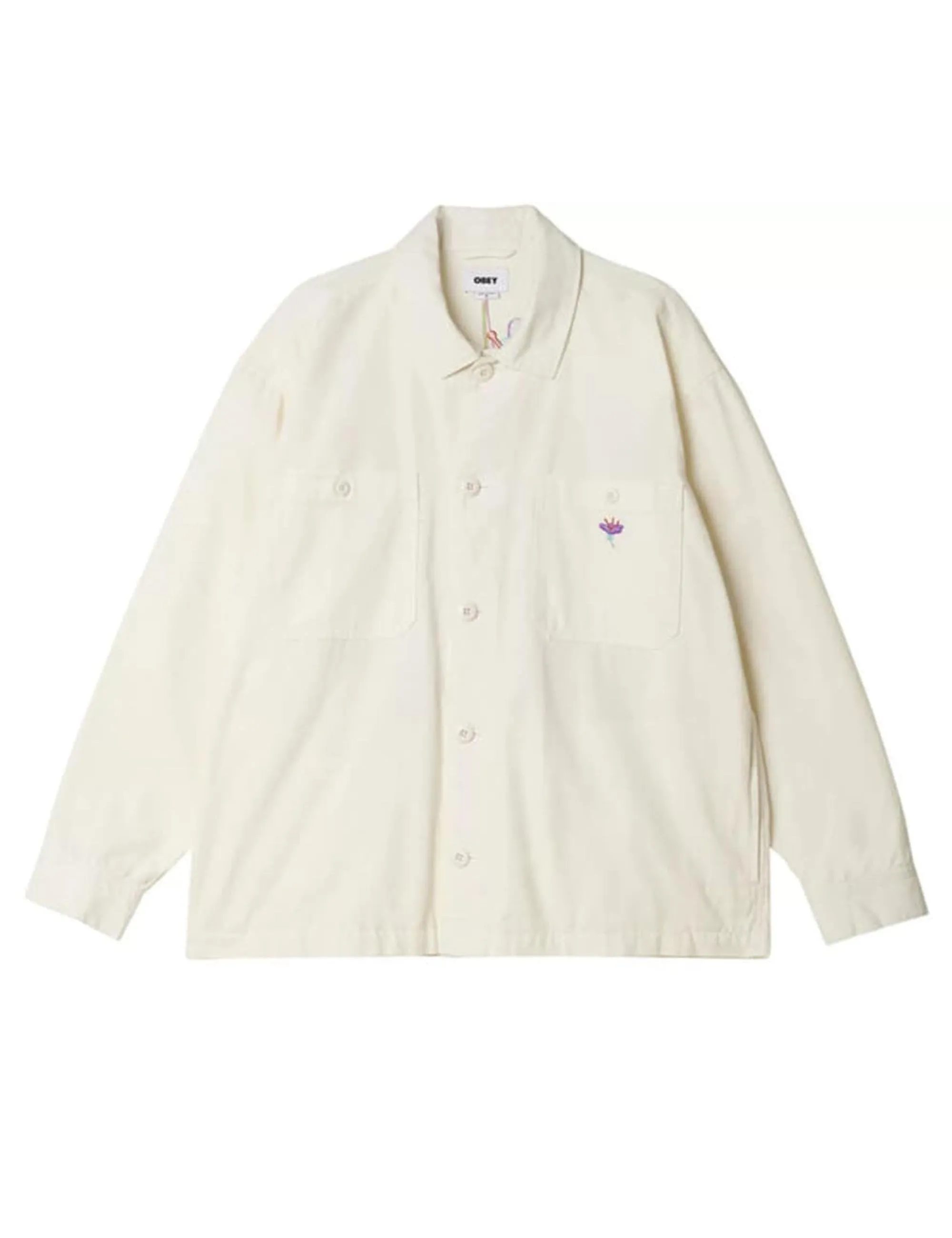 Contrast Shirt Jacket - Unbleached