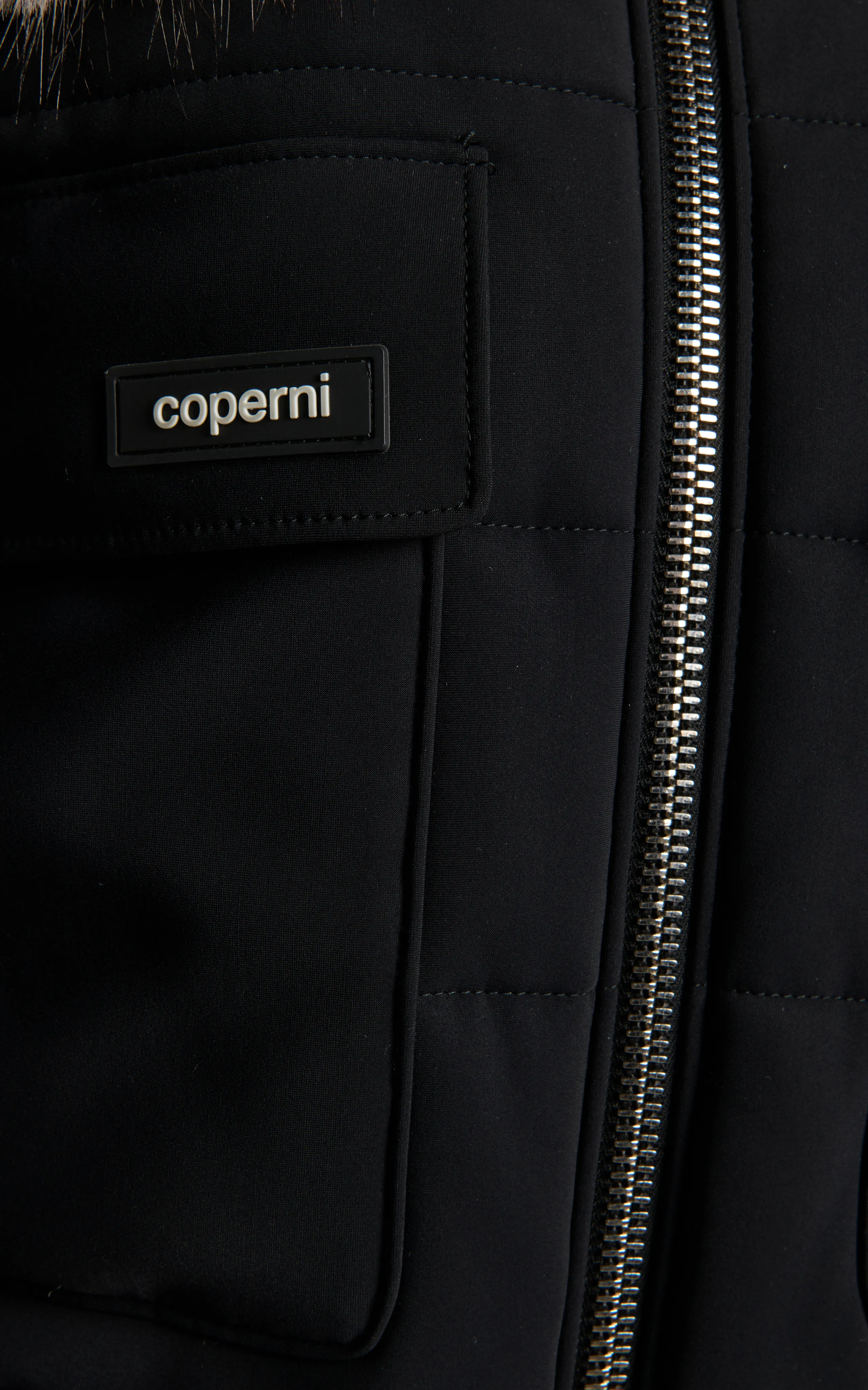 Coperni Faux Fur-Trimmed Bomber Jacket