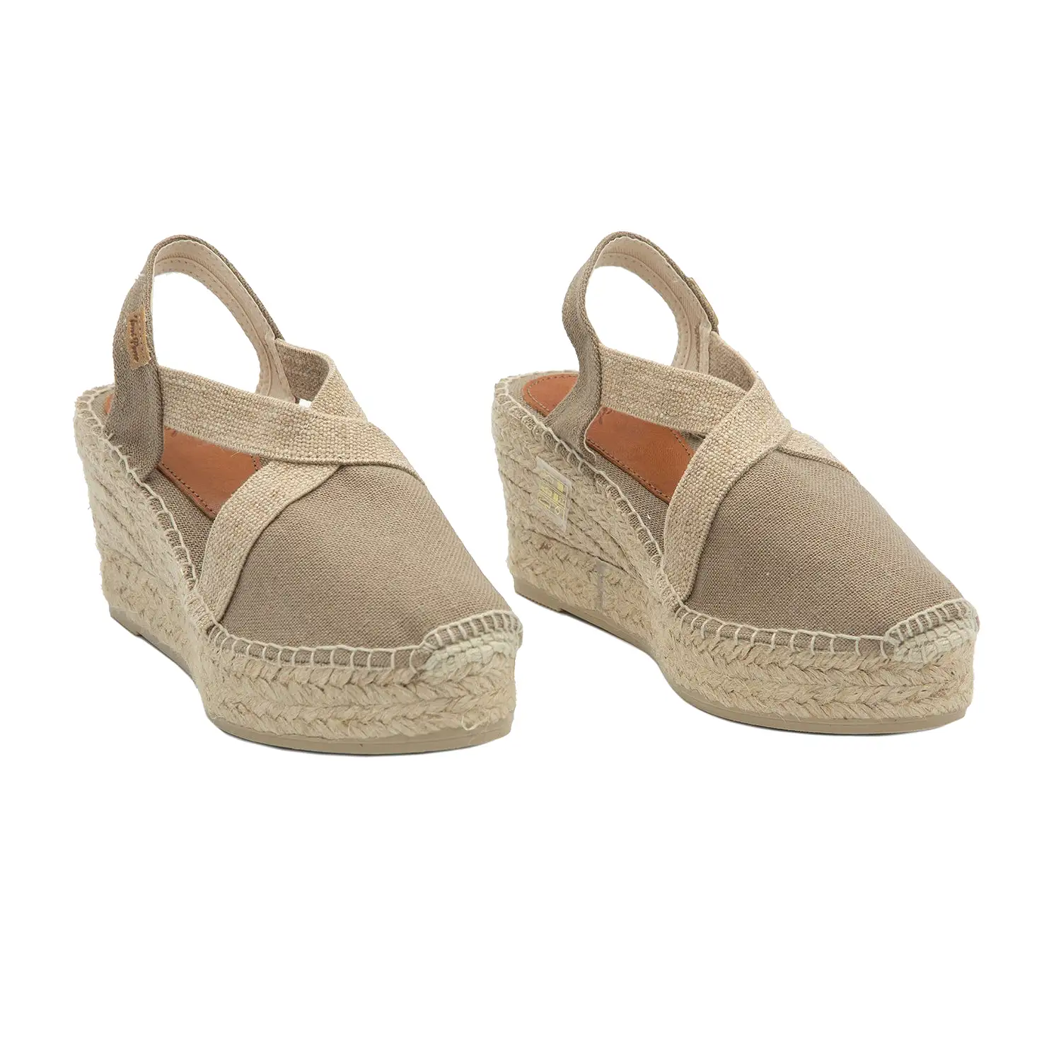 Cotton and Linen Wedge Espadrille for Women - Toda-NT