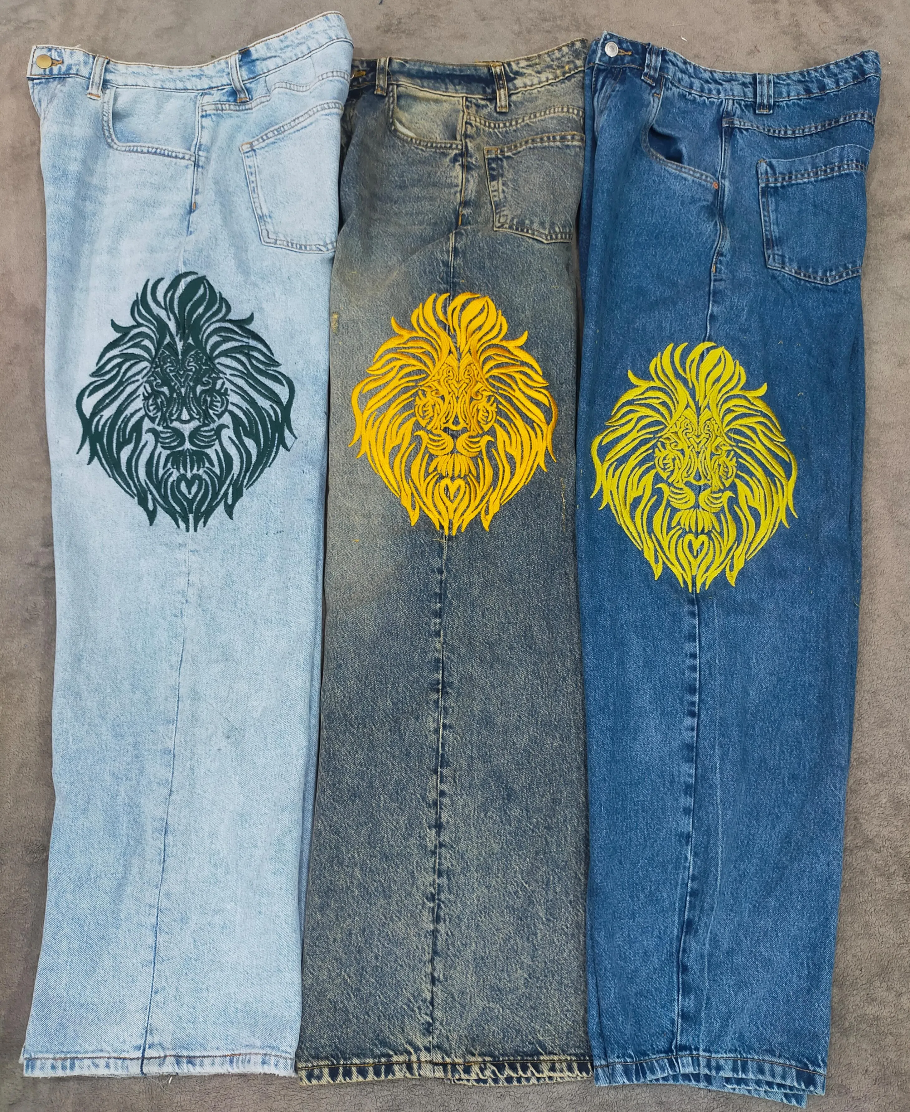 CR2302 Rework Embroidery Jeans - 10 Pcs