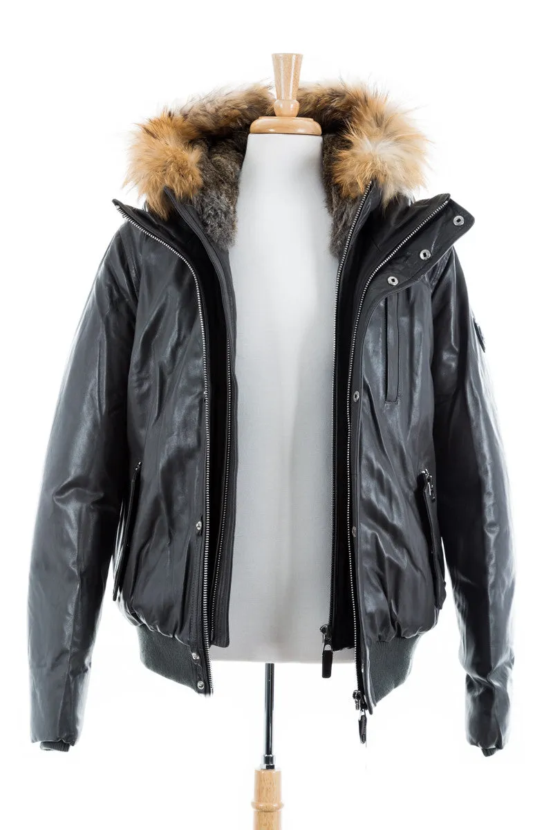 Crawley Leather Jacket With Fur Hood