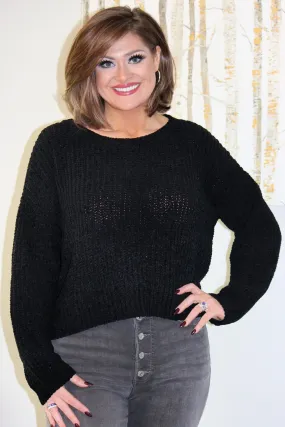 Cropped Black Sweater