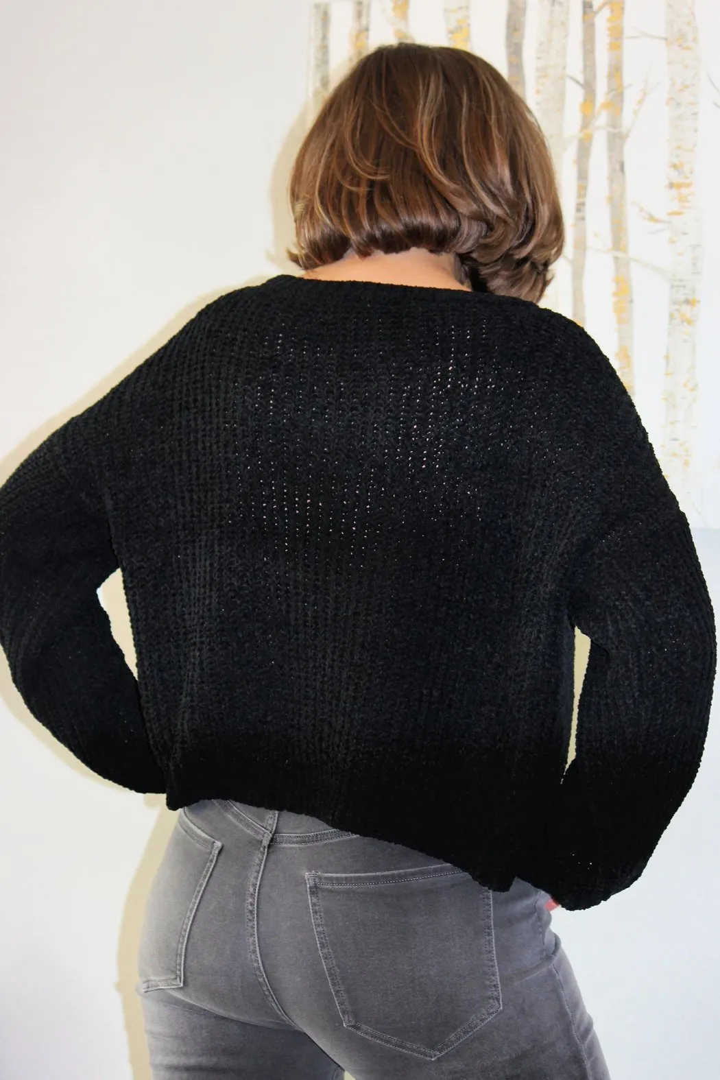 Cropped Black Sweater