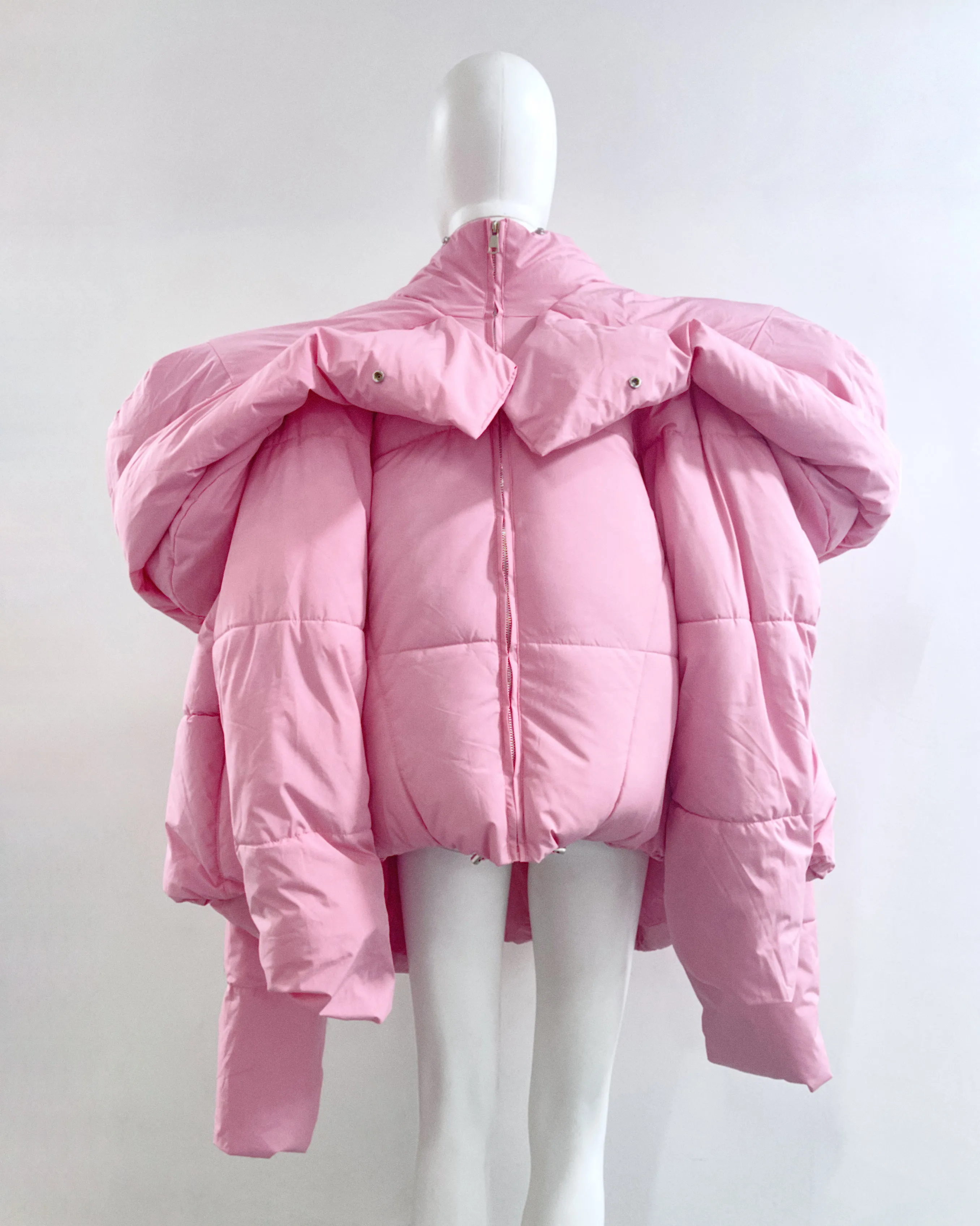 Cropped Shoulder PUF Coat