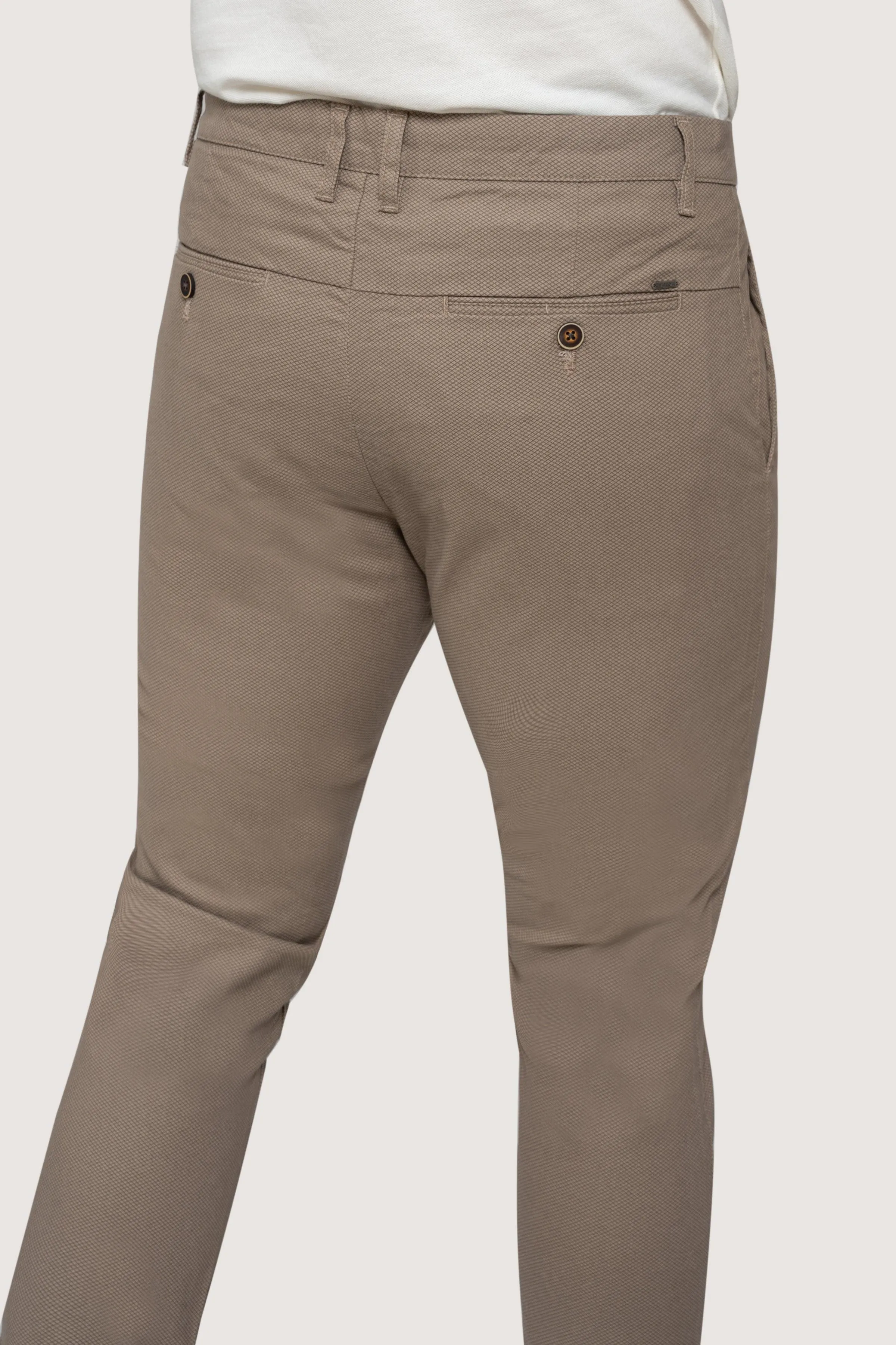 CROSS POCKET PRINTED PANT LIGHT BROWN