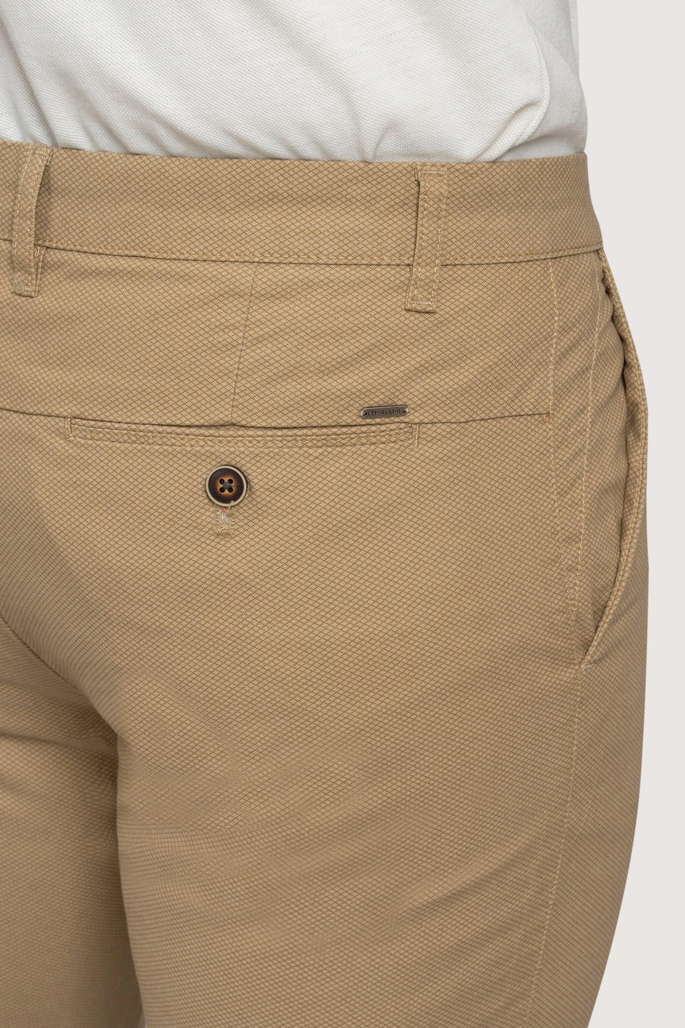 CROSS POCKET PRINTED PANT LIGHT KHAKI