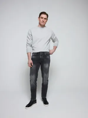 Dark Grey Slim Fit Jeans | Men | George at ASDA