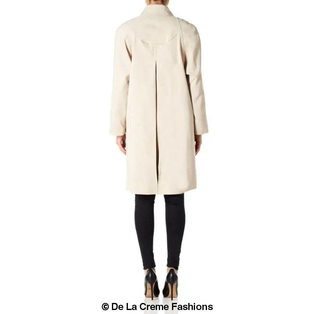 De La Creme Womens Oversized Knee Length Swing Coat