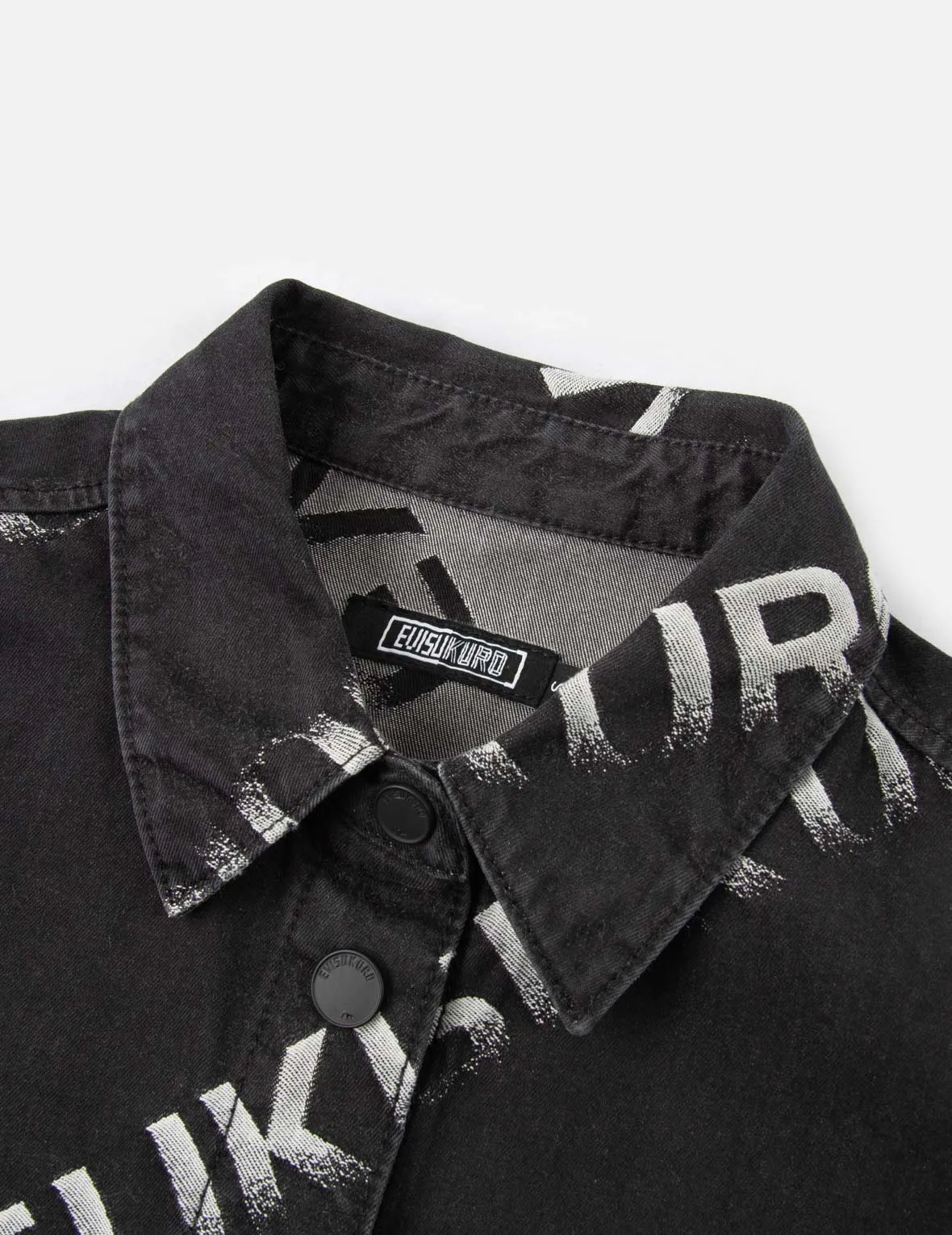 Degrade Oversize Logo Jacquard Shirt Jacket