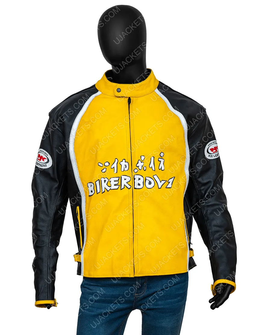 Derek Luke Biker Boyz Yellow Leather Bikers Jacket | Ujackets.com