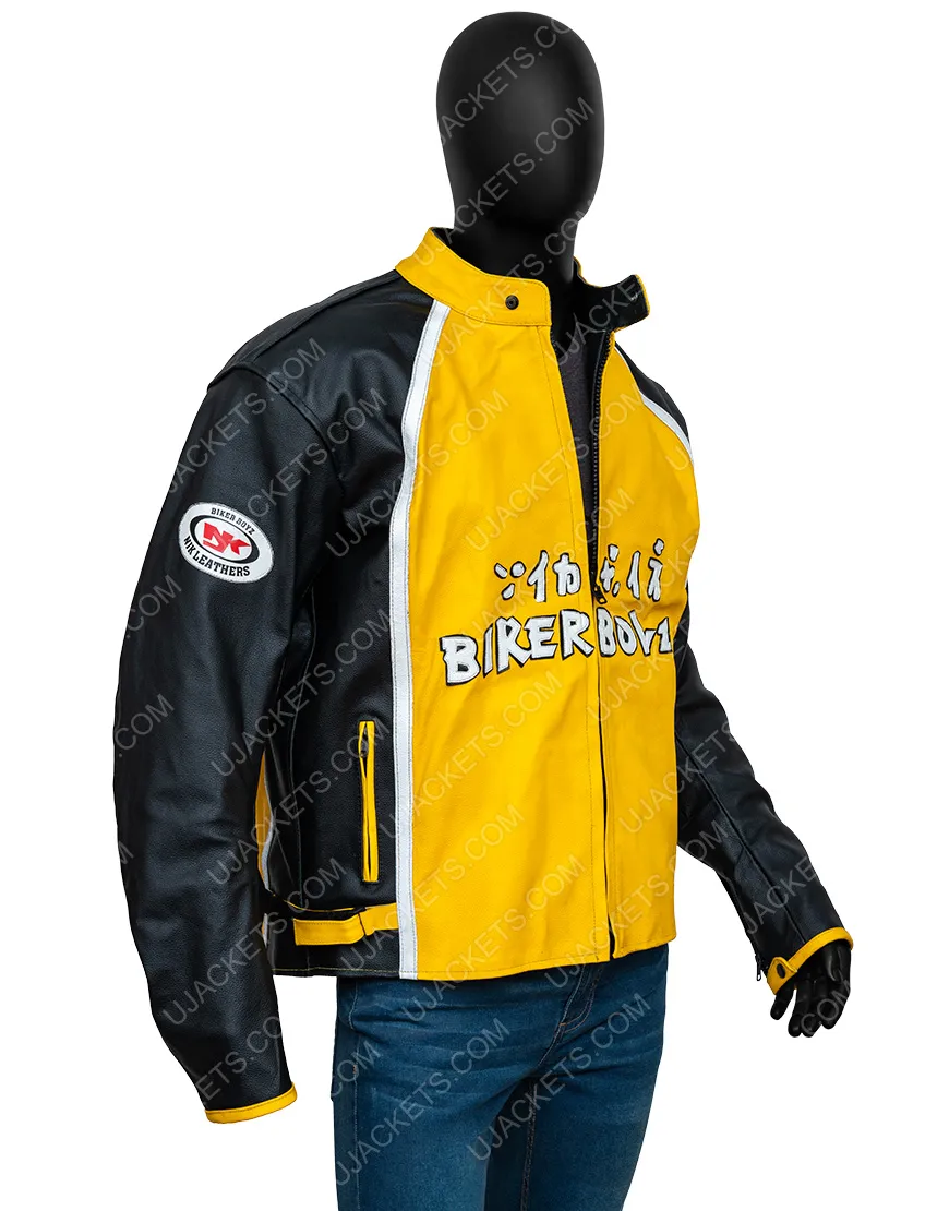 Derek Luke Biker Boyz Yellow Leather Bikers Jacket | Ujackets.com