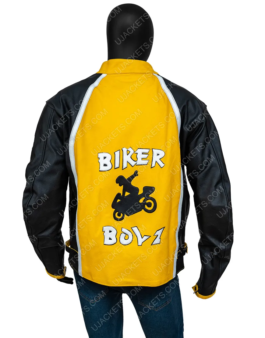 Derek Luke Biker Boyz Yellow Leather Bikers Jacket | Ujackets.com