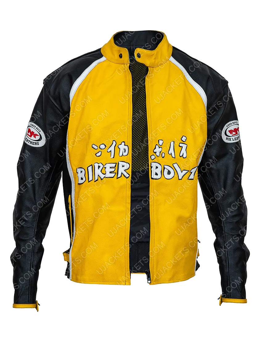 Derek Luke Biker Boyz Yellow Leather Bikers Jacket | Ujackets.com