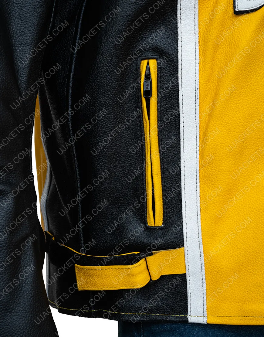 Derek Luke Biker Boyz Yellow Leather Bikers Jacket | Ujackets.com