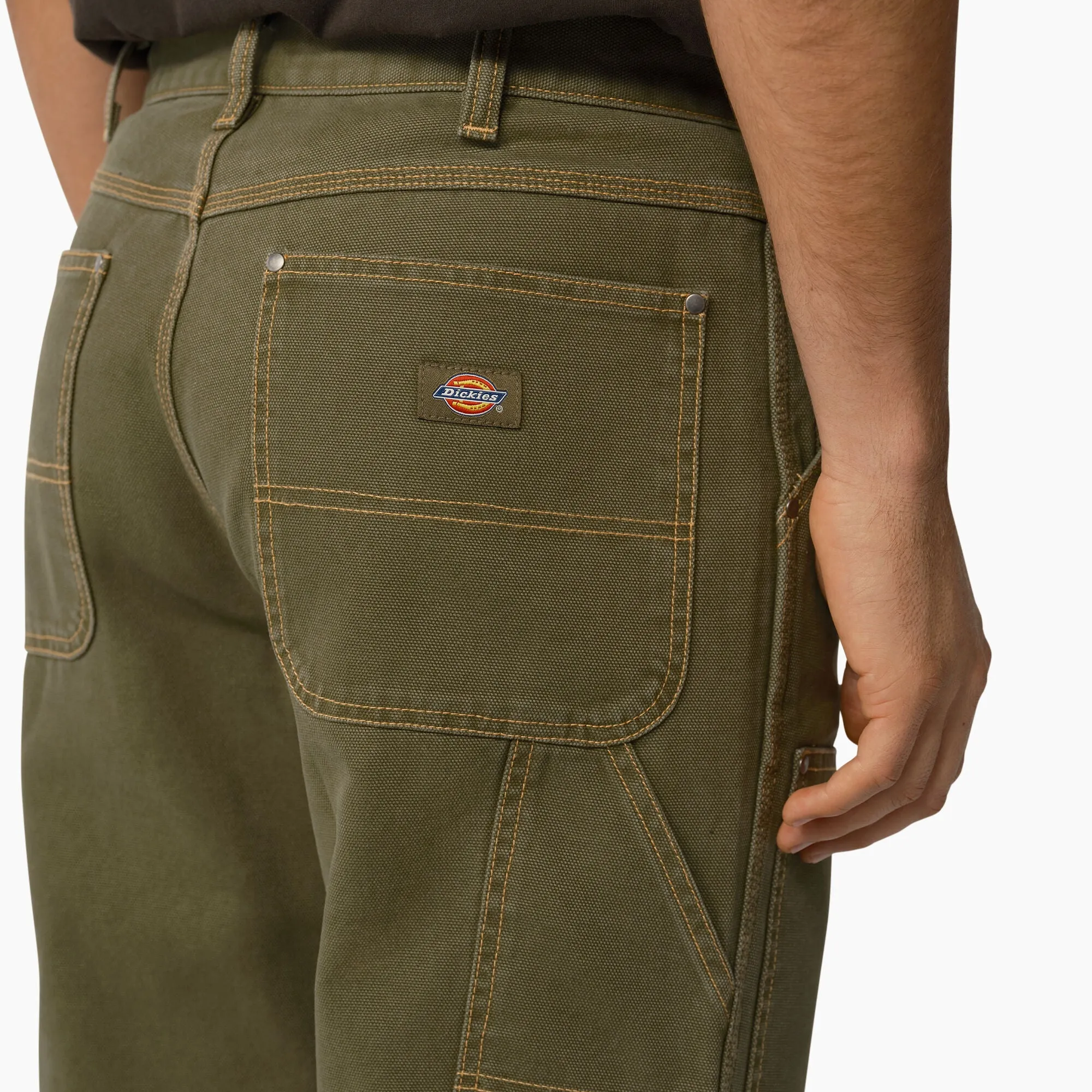 Dickies - Duck Contrast Stitch Double Front Pant - Stonewashed Military Green