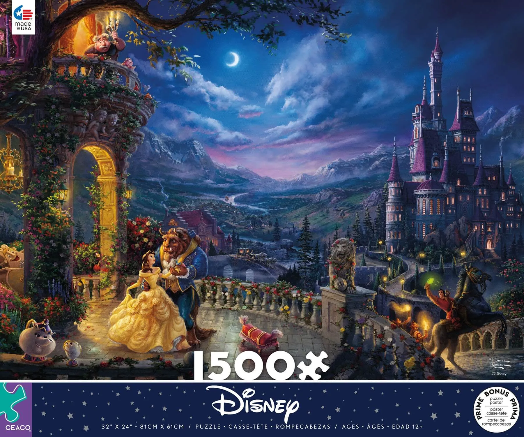 Disney's Beauty & the Beast Dancing in Moonlight Jigsaw Puzzle (1500 Pieces)