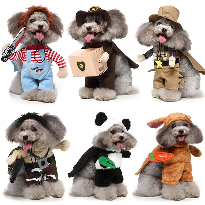 Dog Cat Pet Funny Costume Chucky Deadly Doll Cosplay Party Dog Fancy Dress Halloween Pet Funny Clothes Cat Costume Pet Supplies