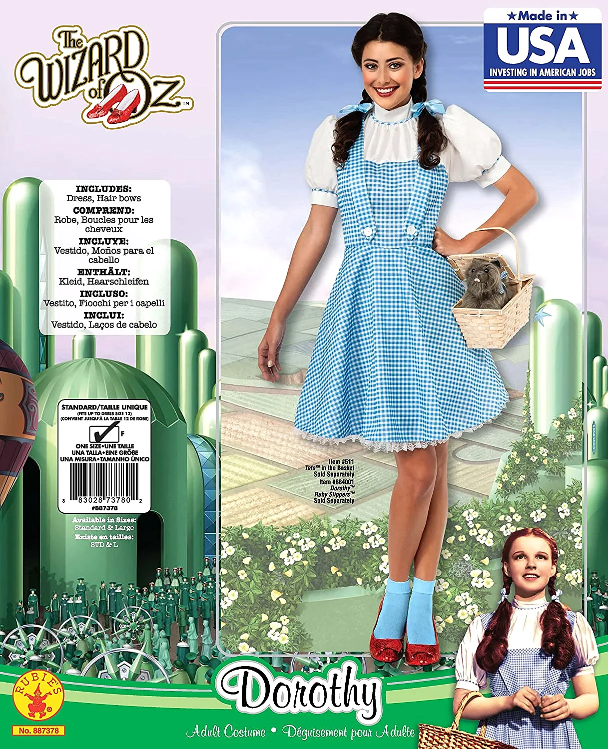 Dorothy -  Wizard Oz Adult Women's Adult Costume Large Dress