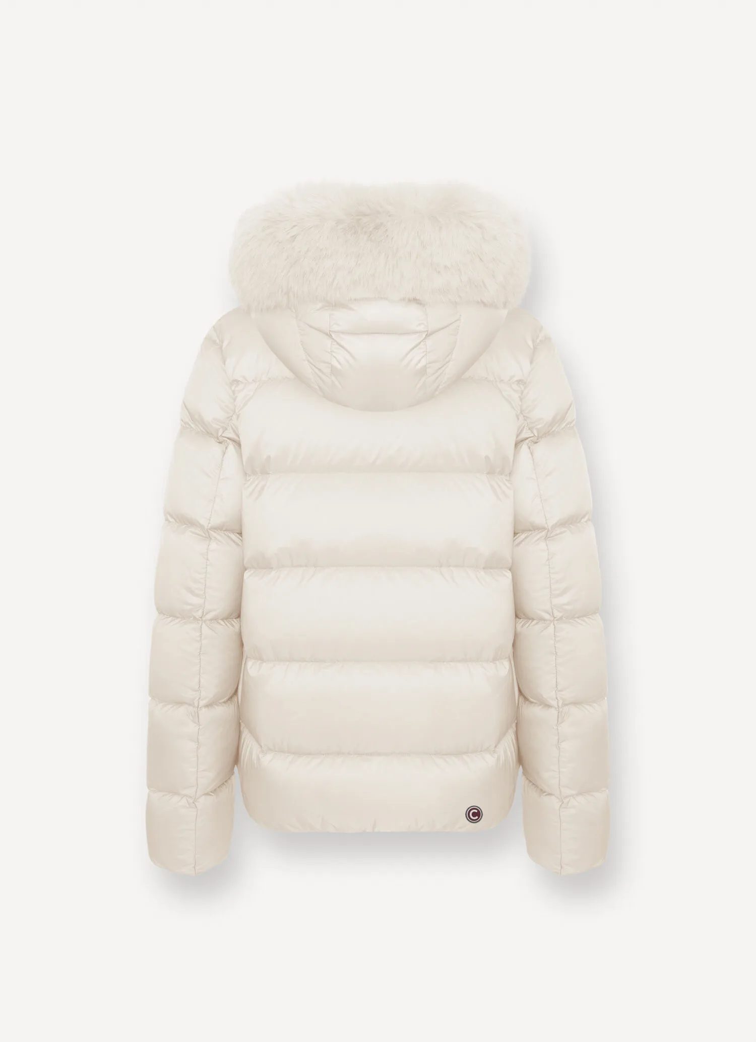 Down jacket with detachable faux fur hood-