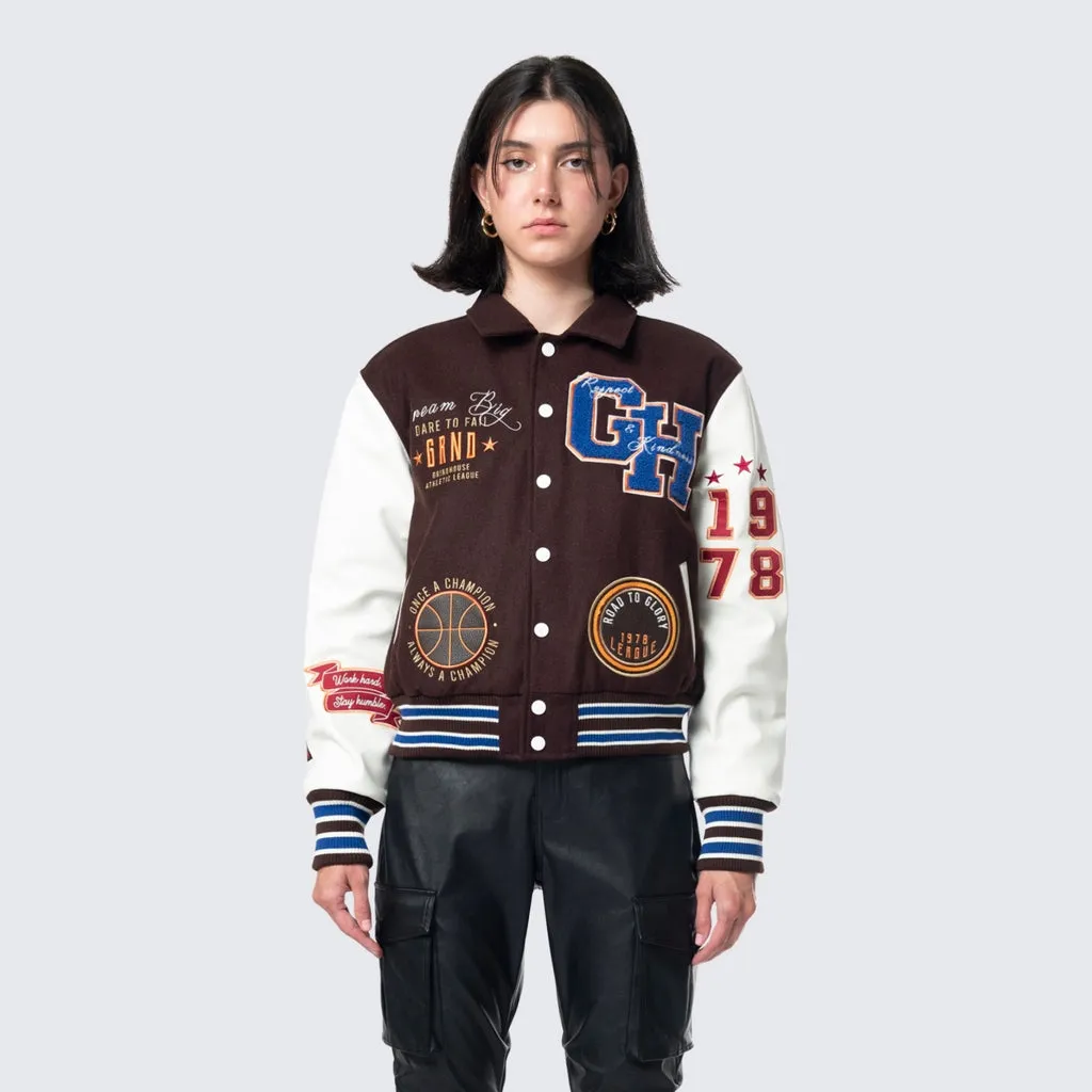 Dream Varsity Jacket - Espresso