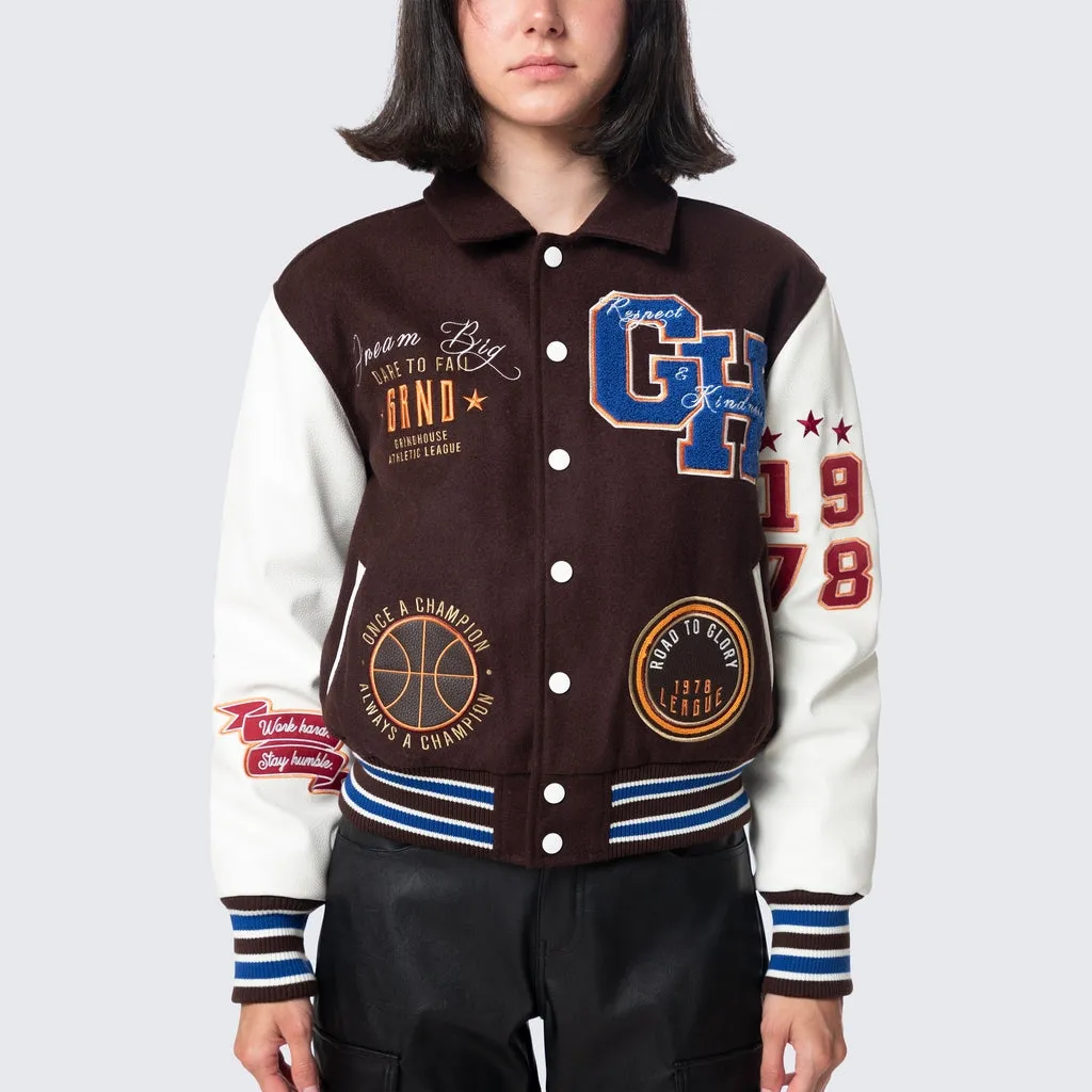 Dream Varsity Jacket - Espresso