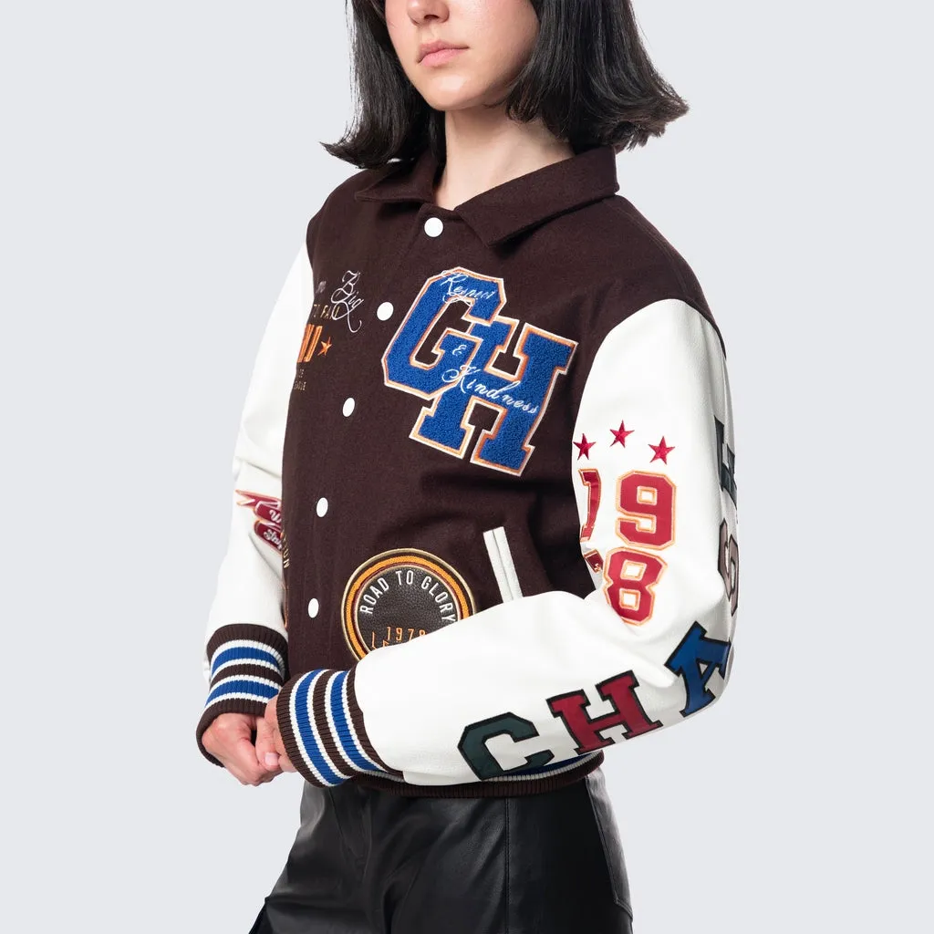 Dream Varsity Jacket - Espresso