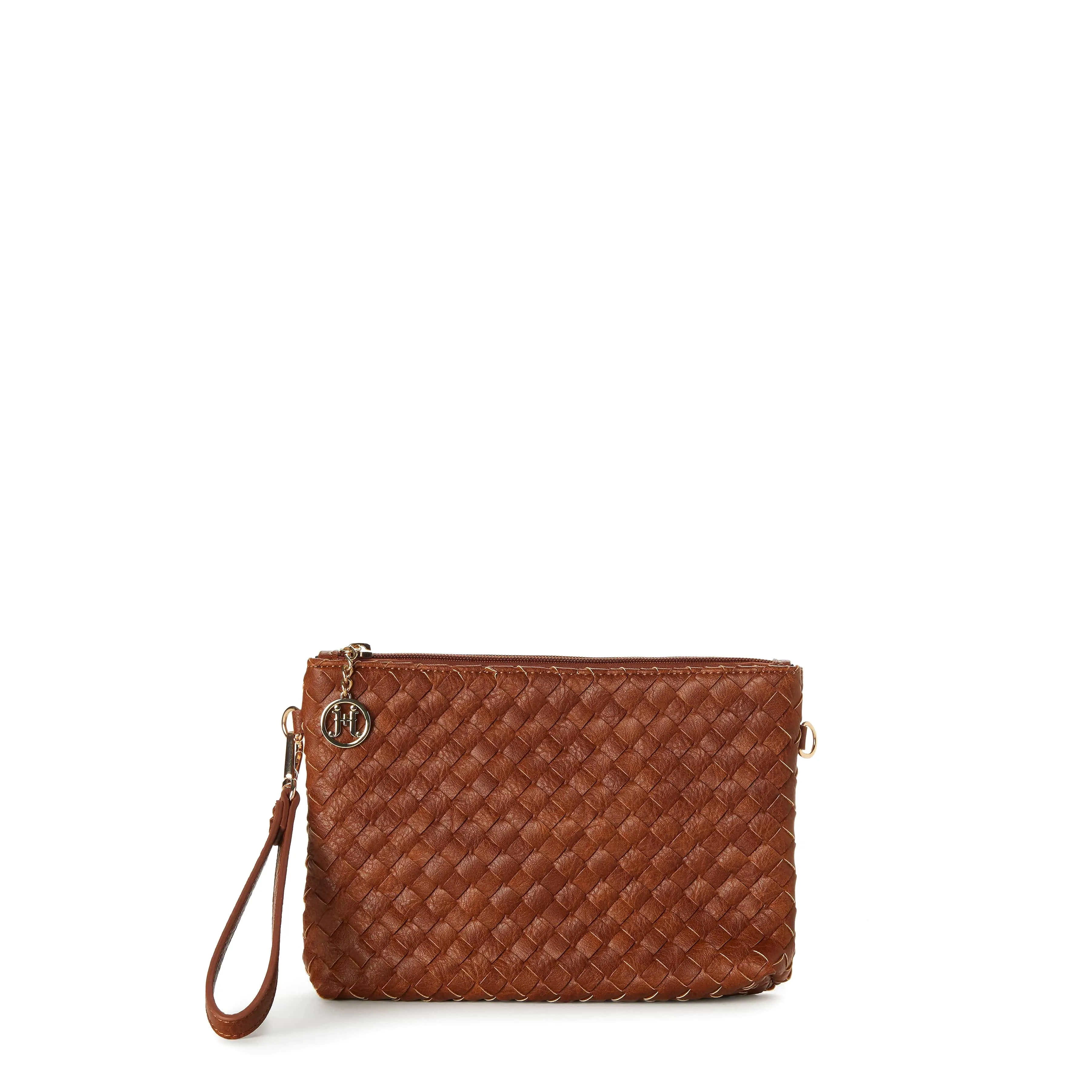 Ella Vegan Leather Woven Crossbody Clutch | Multiple Colours