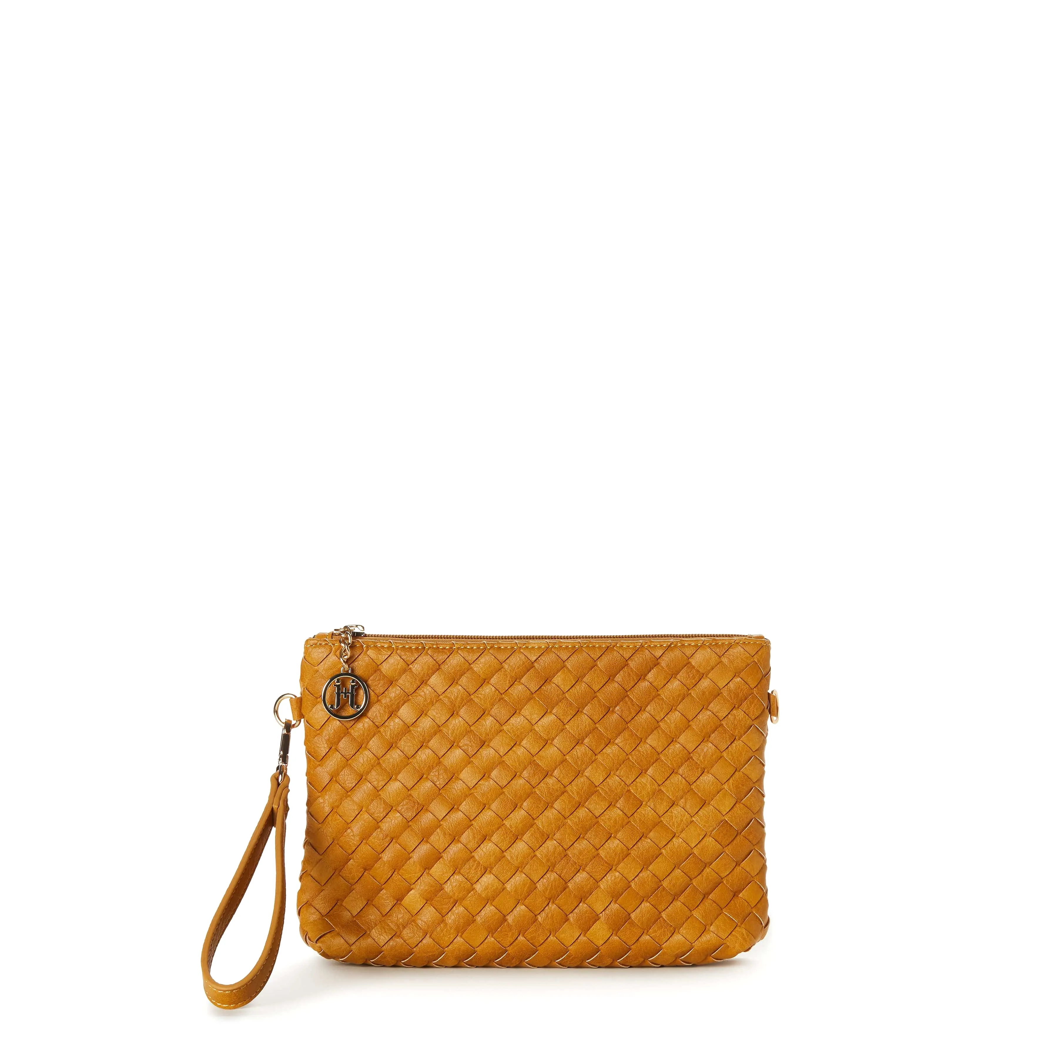 Ella Vegan Leather Woven Crossbody Clutch | Multiple Colours