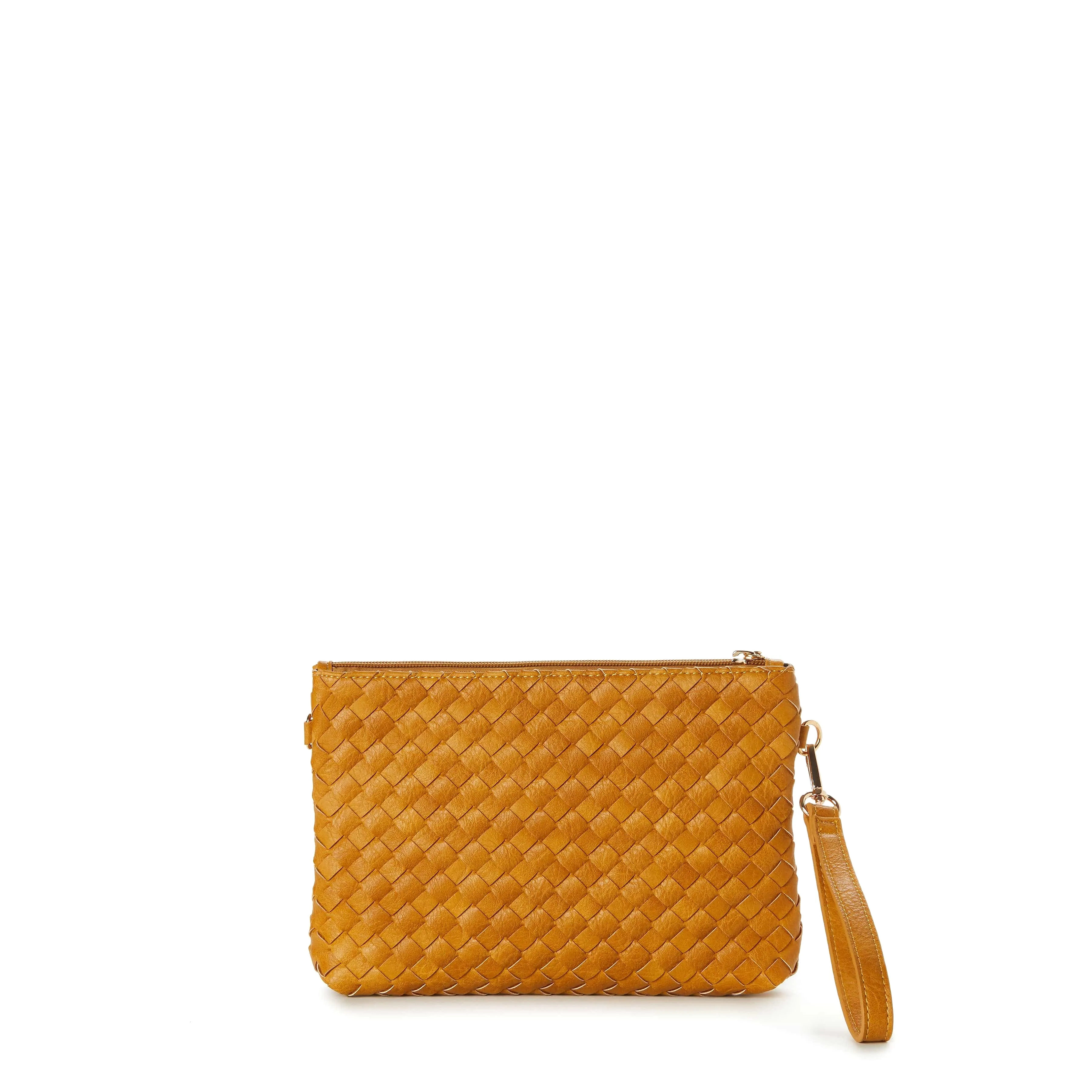 Ella Vegan Leather Woven Crossbody Clutch | Multiple Colours