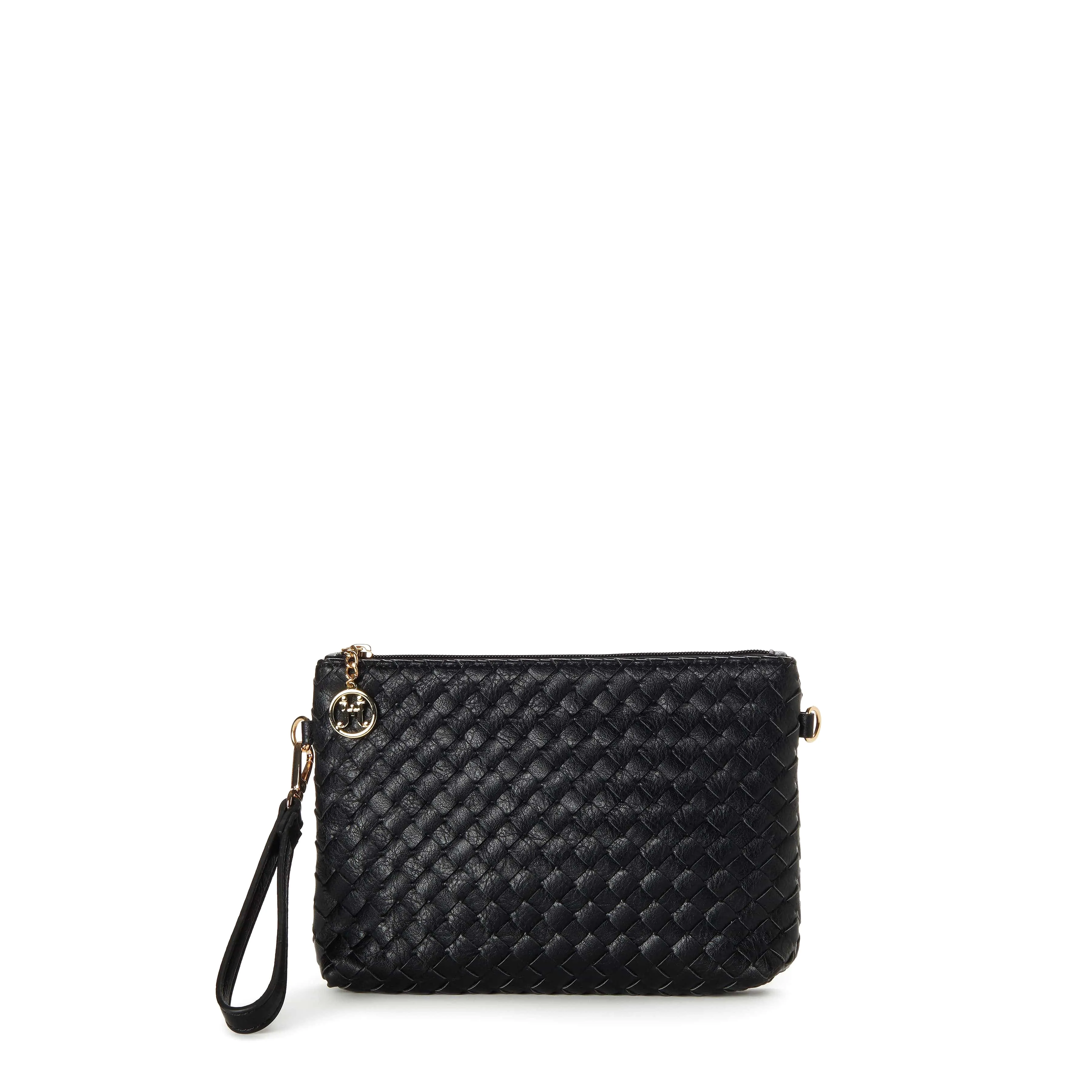 Ella Vegan Leather Woven Crossbody Clutch | Multiple Colours