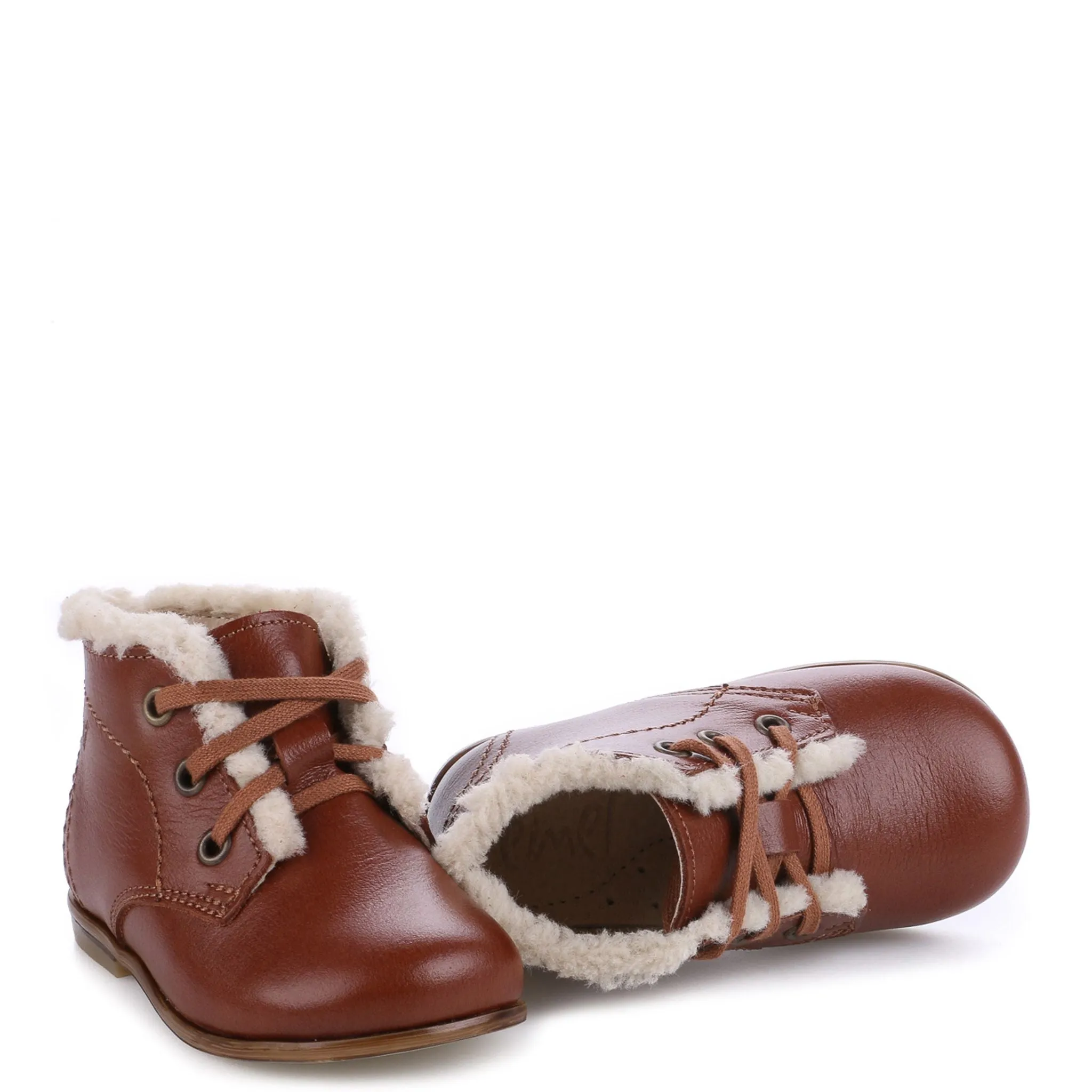 Emel Luggage Fur Trimmed Baby Bootie