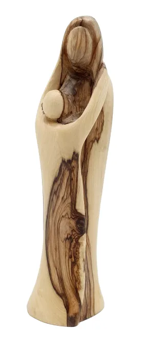 Experience the sublime beauty and intricate detailing of our Mary and Baby Jesus Handcrafted Olivewood Statue by Zuluf