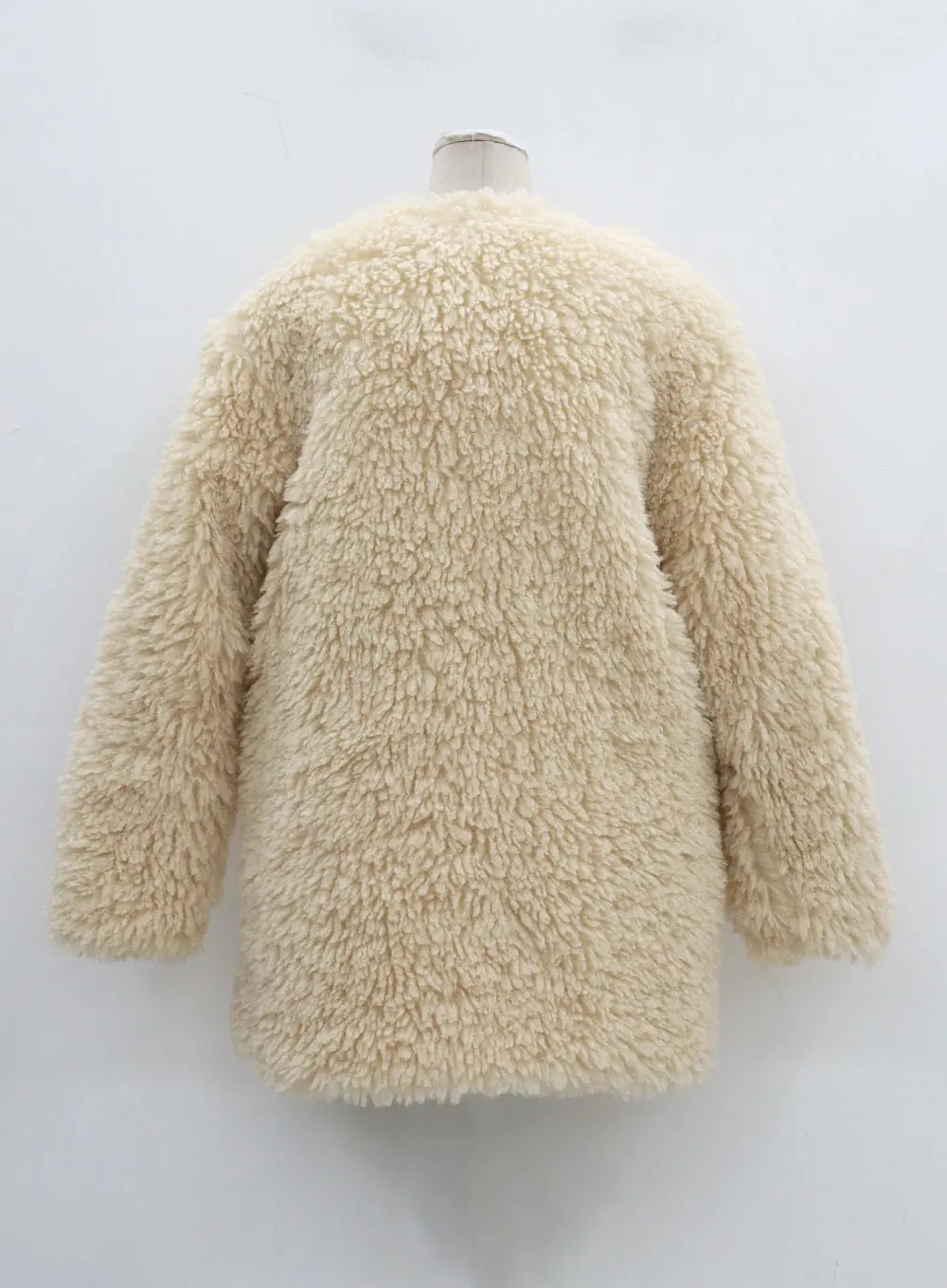 Faux Fur Button Midi Coat CJ302