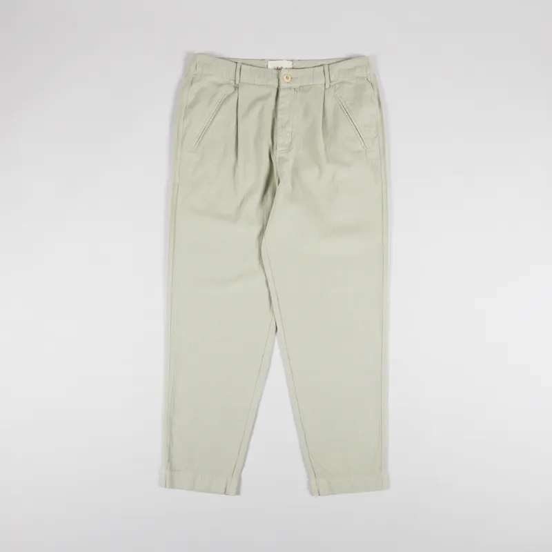 Folk Assembly Pant Light Olive Herringbone