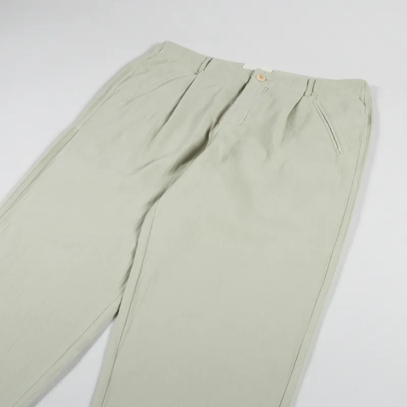 Folk Assembly Pant Light Olive Herringbone