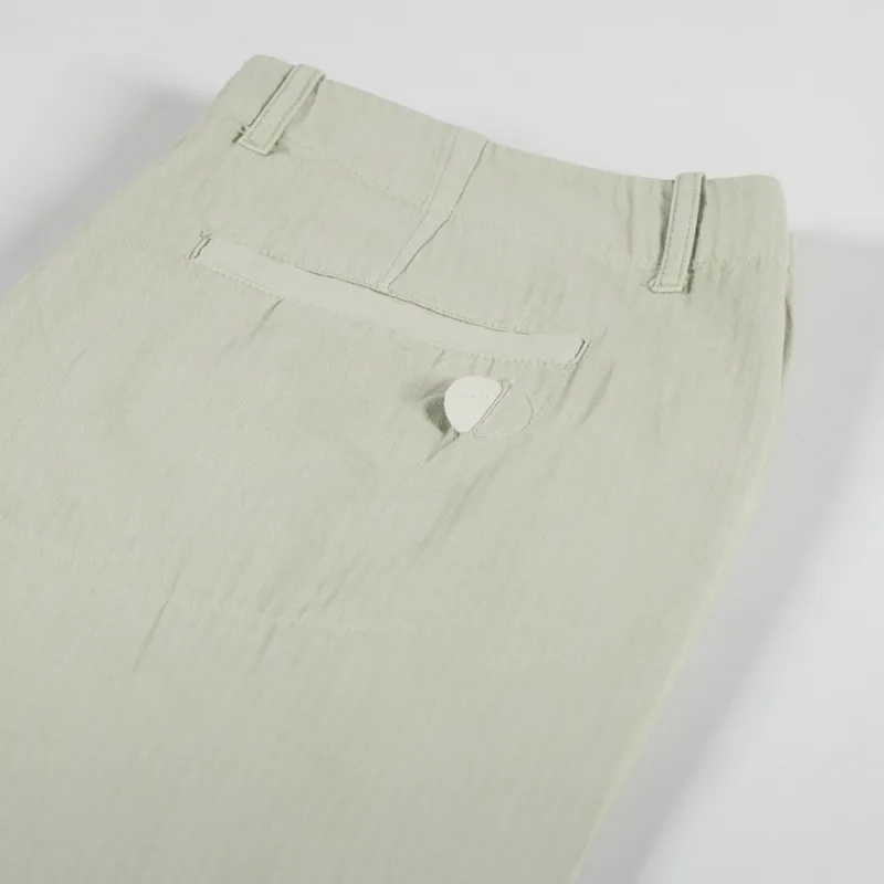 Folk Assembly Pant Light Olive Herringbone