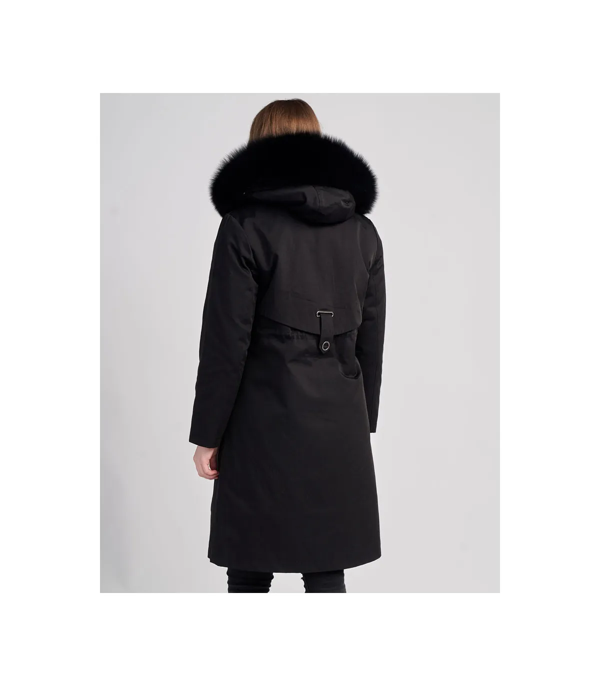 Gabriela Fox Fur Trimmed Parka | FurHatWorld.com