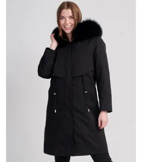 Gabriela Fox Fur Trimmed Parka | FurHatWorld.com