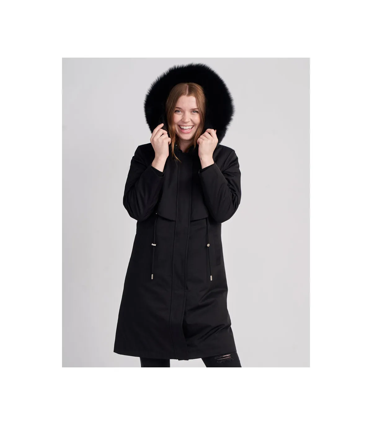 Gabriela Fox Fur Trimmed Parka | FurHatWorld.com