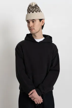 Garment Dyed Heavy Fleece Hooded Sweatshirt Washed Black