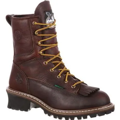 GEORGIA BOOT STEEL TOE WATERPROOF LOGGER BOOT 11W G7313