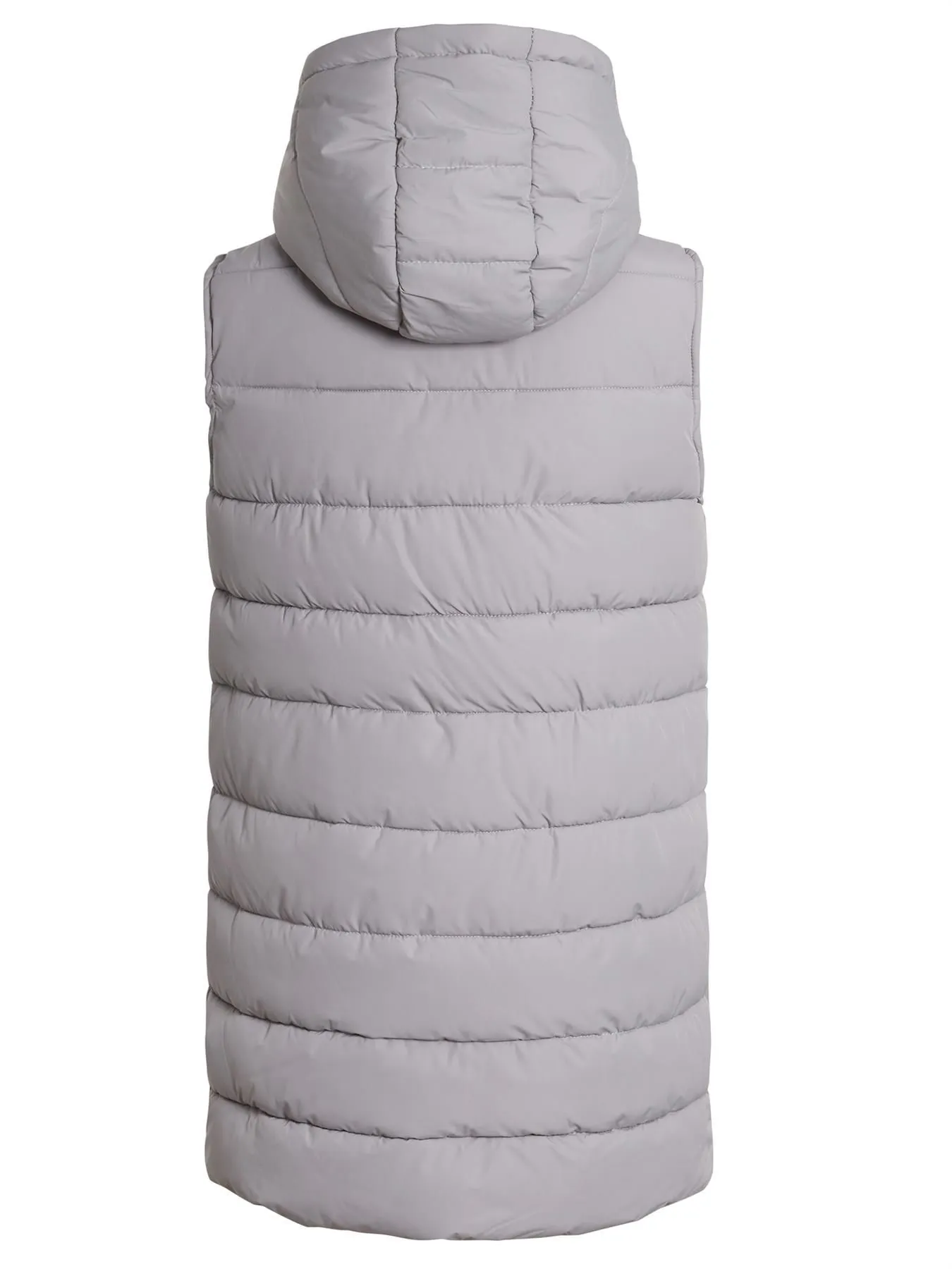 Girls Fleece Lined Padded Sleeveless Jacket Gilet, Grey, Ages 3 to 14 Years