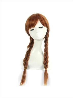 Girls Frozen Inspired Anna Braided Wig