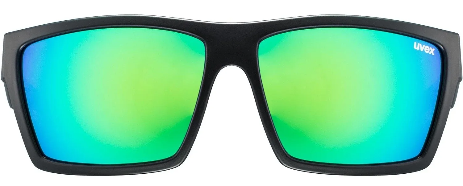 glasses Uvex LGL 29 - Black Mat/Mirror Green