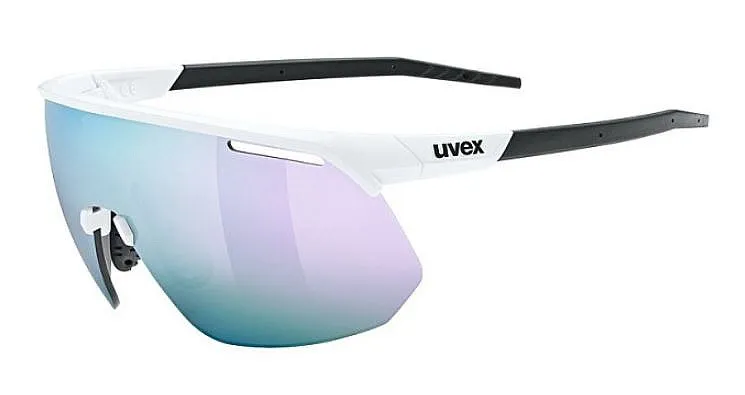 glasses Uvex Pace One - White Matt/Mirror Lavender