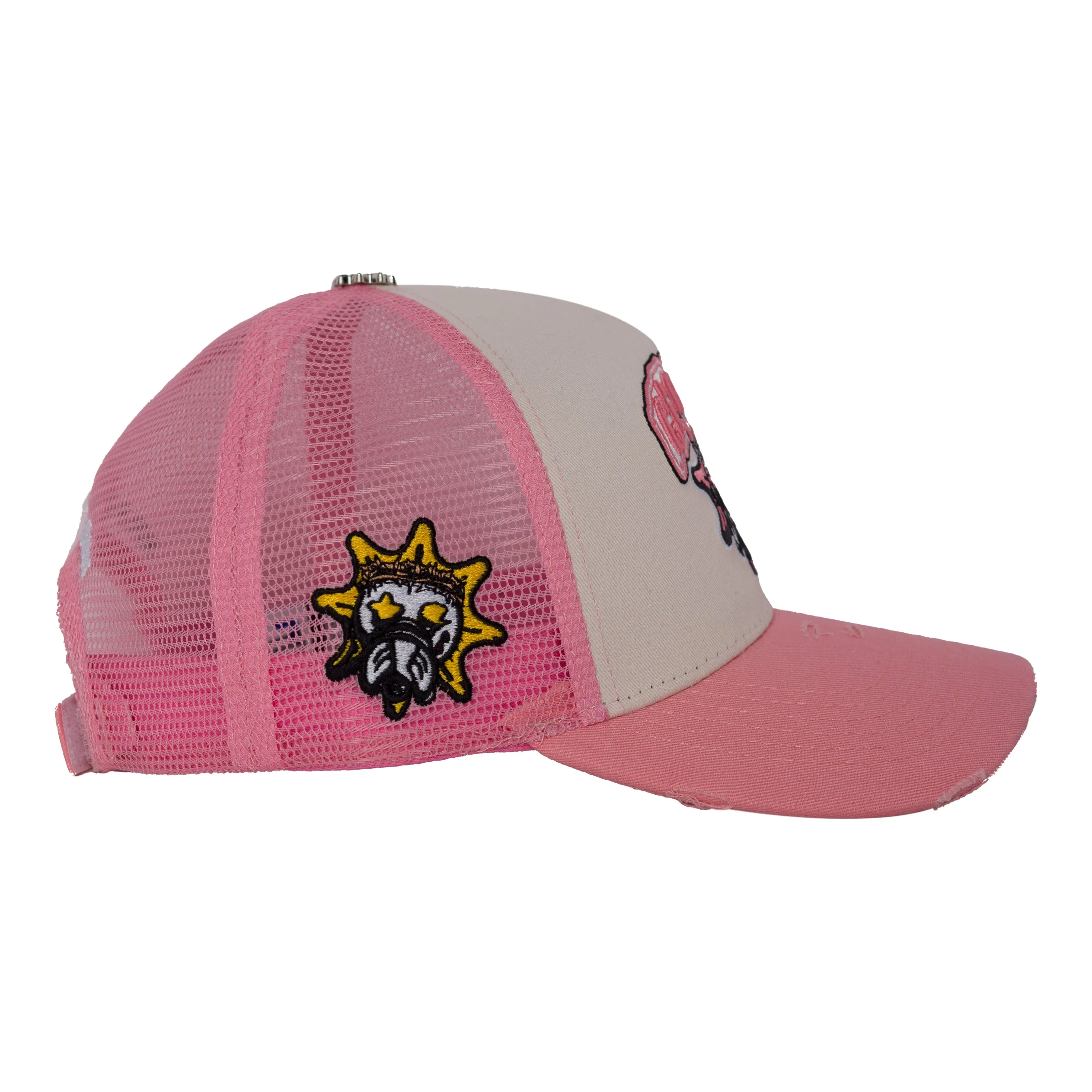 Glo Gang Classic Logo Trucker Hat (Pink/White)