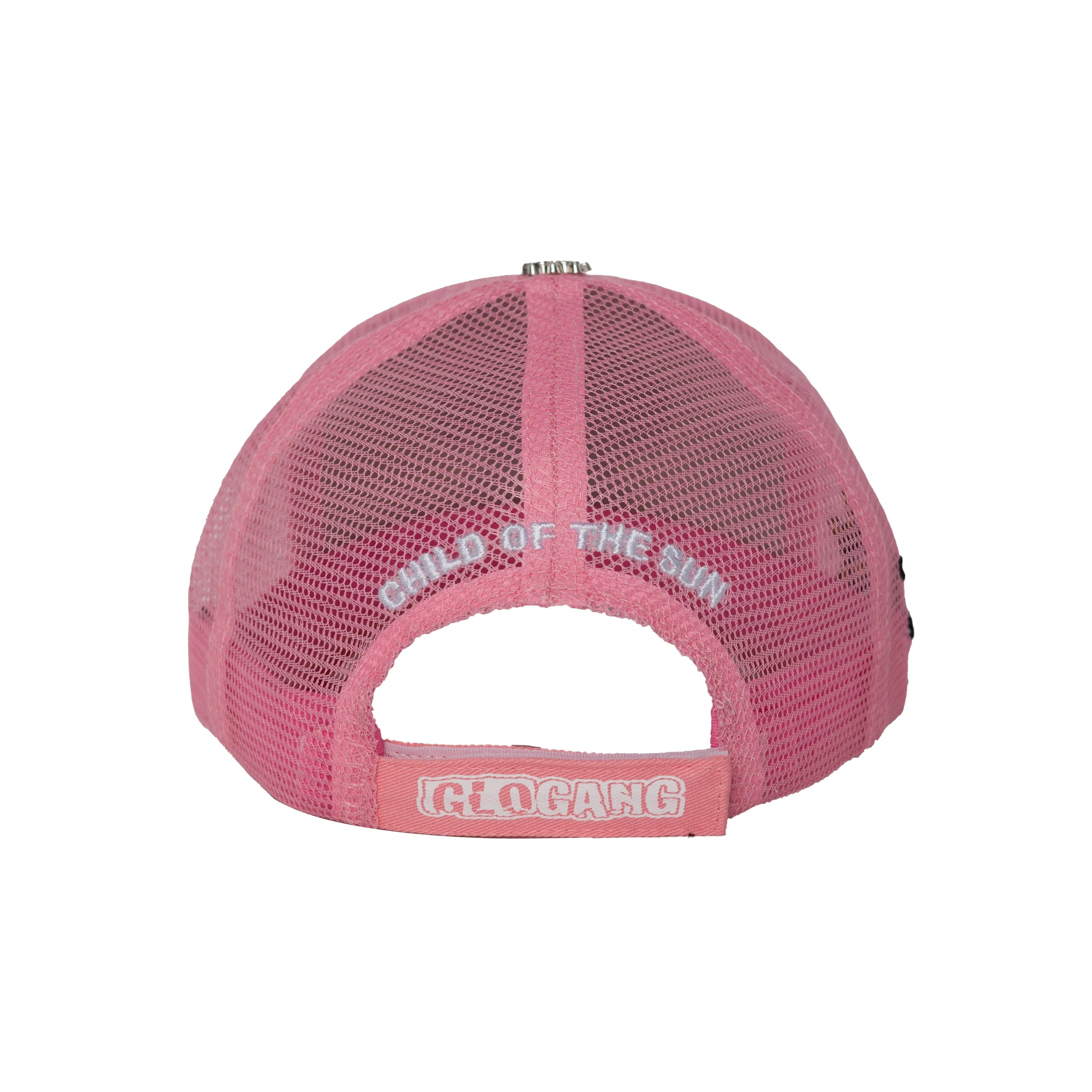 Glo Gang Classic Logo Trucker Hat (Pink/White)