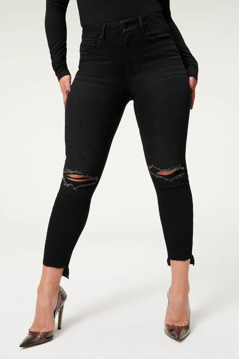 Good American GOOD LEGS CROP RAW STEP HEM