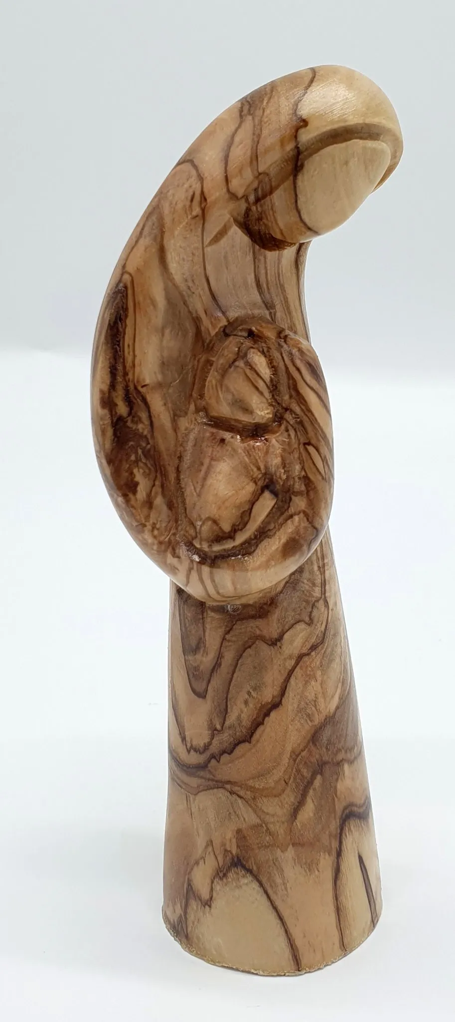 Grace your home with the timeless beauty of the Virgin Mary and Baby Jesus Handcrafted Olivewood Statue by Zuluf